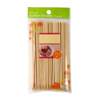 China Disposable Bamboo Barbecue Skewers , Pointed Wooden Bbq Skewers Fruit Sharpen for sale