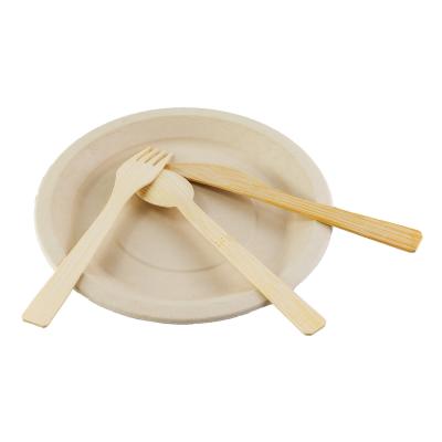 China Smooth Surface 100% Bamboo Disposable Wooden Cutlery 100pcs 300pcs for sale