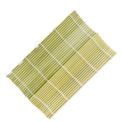 China Restaurant Green Bamboo Sushi Rolling Mat Non Stick For Seaweed for sale