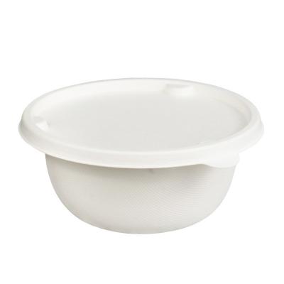 China Natural Sugarcane Bagasse Round Soup Bowl Eco Friendly With Lid for sale