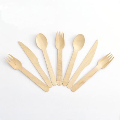 China Wooden Silverware Natural Birchwood Biodegradable Cutlery Compostable for sale