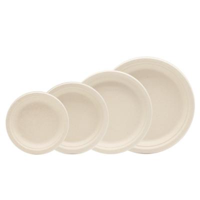 China Heavy Duty Natural Unbleached Brown Plates Biodegradable Eco Friendly for sale