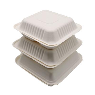 China 9x9inch Disposable Microwavable Clamshell Takeaway Boxes for sale