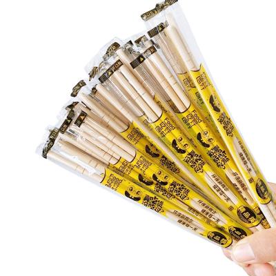 China Custom Logo Round Bamboo Chopsticks Disposable for sale