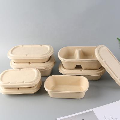 China Leak Proof Sugarcane Fiber Pulp Disposable Food Container Biodegradable for sale