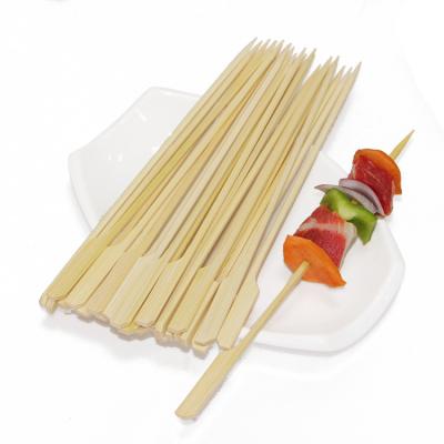 China Food Grade Disposable Flat Bamboo Paddle Skewer With Custom Logo for sale