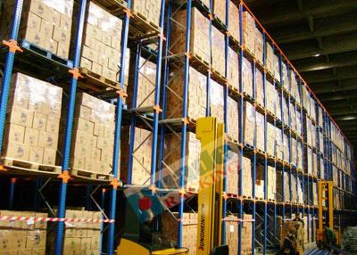 China Powder Coated Pallet Drive In And Drive Through Racking For Beverage Companies for sale