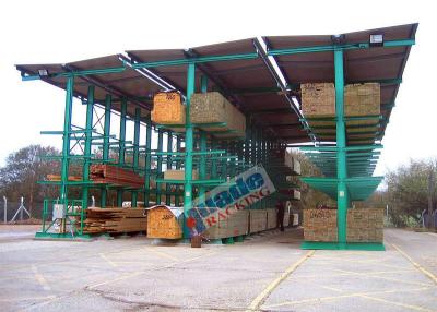 China 4650 Kg Per Arm Cantilever Steel Storage Racks Rows With Stacker Cranes for sale