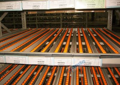 China Dynamic Carton Flow Rack / Pallet Flow Rack Systems With Inclined Rollers for sale