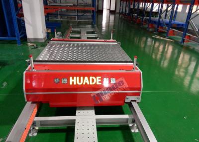 China Red Automated Storage Retrieval System Dual Rail Annular Ferry Car Transmitting Pallets for sale