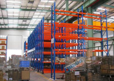 China O armazenamento móvel do vermelho azul submete o shelving móvel bonde da pálete feita sob encomenda de Q235B à venda
