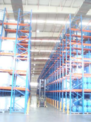 China ISO9001 Galvanized  Drive Through Pallet Racking System For Forklift for sale