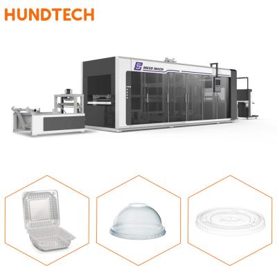 China 4.5KW Servo Container Plastic Vacuum Forming Machine Cutting Station High Efficiency for sale