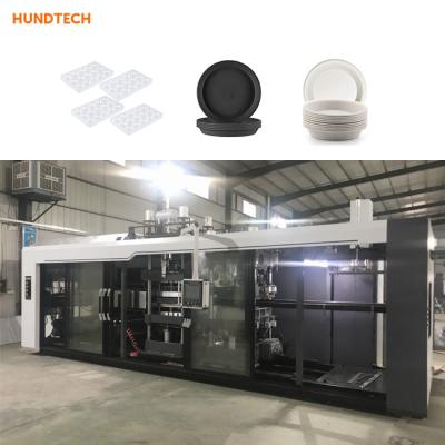 China 3kw Servo Motor Plastic Material Tray Making Machine Multistation High Productivity for sale
