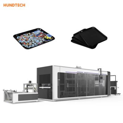 China Multistation PET Tray Forming Machine 3 Stations Hole Punching for sale