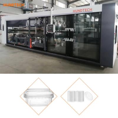China 3KW Servo Feeding Ice Cream Cup Lid Forming Machine Thermoforming for sale