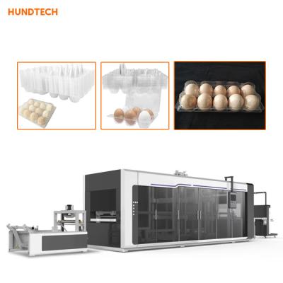 China Equipo plástico de Thermoforming de la forma del huevo de la máquina triple de la fabricación de cajas en venta