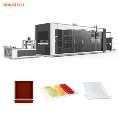 China Plastic Blister Industrial Thermoforming Machine Square Boxes Lids Filling Machine for sale