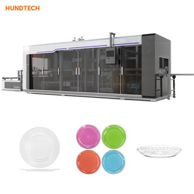 China 10m Knife Line CE Disposable Plate Making Machine 2KW Servo Thermoforming Machinery for sale