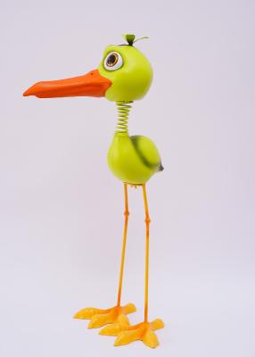 Κίνα ODM Iron Metal Garden Ornaments Handmade Metal Big Green Bird προς πώληση