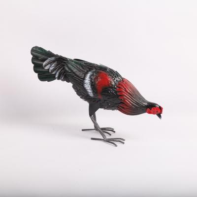 China Unique Animal Garden Ornament Weatherproof Metal Chicken Ornaments for sale