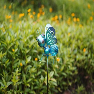 China IP44 Metal Butterfly Solar Garden Ornaments Plug In LED Lamp en venta
