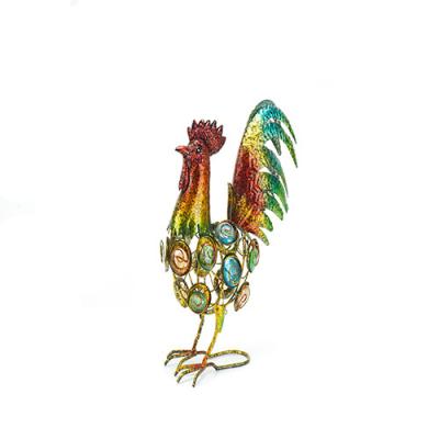 China Metal Garden Cock Roosters Ornaments Crafts Decor For Courtyard Outdoor Statue à venda