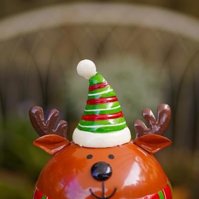 中国 Elk Metal Christmas Decoration Figurines Rustproof Customized 販売のため