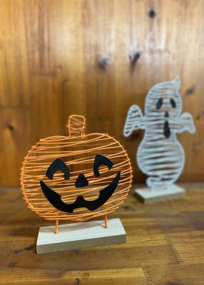 中国 OEM / ODM Halloween Ornaments Ghost / Pumpkin Garden Ornament Metal 販売のため