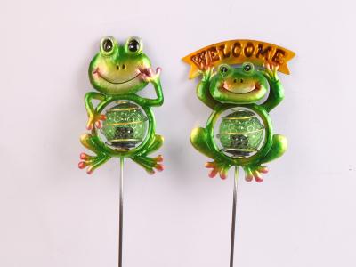 China Metal Frog Solar Powered Decorative Item With Small / Medium Size Te koop