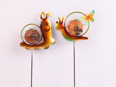 China Low Light Intensity Solar Garden Ornament With LED Cartoon Animal Modeling Snails, Etc. for sale