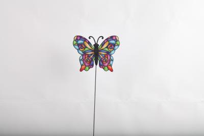 Κίνα Hollow Out Colorful Metal Butterfly Outdoor Garden Decorations with Glass Beads προς πώληση