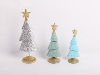 China Christmas Tree Ornament Indoor and Outdoor Decorations Iron Art Metal Bright Colors zu verkaufen