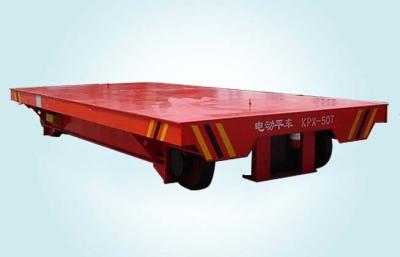 China 40 Ton Steel Coils Motorized Transfer Trolley Heavy Duty Motorized Rail Cart for sale