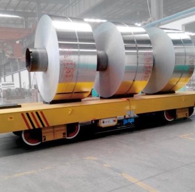 China 63 Ton Heavy Load Steel Tube Handling Flat Bed Cart For Transporting Heavy Cargoes for sale