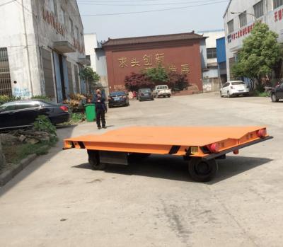 China Without Rail Motorized Transfer Trolley 20 Ton Battery Transfer Cart For Material Transport for sale