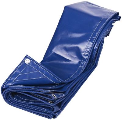 China Water Resistant PVC Tarpaulin For Trucks Tent Boat Pool Trailer Heavy Duty Waterproof Woven Customized Blue Plain Coated for sale