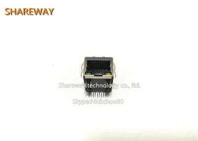 China 10 / 100 / 1000base T Ethernet Connectors Single Port J00-0086NL 8P8C Jack for sale