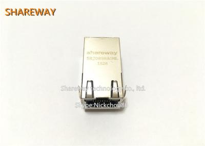 China Single Port Low Profile RJ45 Jack Fully Shielded Connector J0G-0009NL for sale
