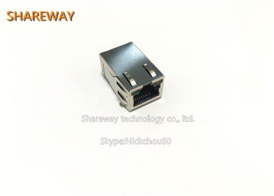 China Metal Shell Low Profile RJ45 Jack , J0G-0003NL Magnetic RJ45 Connector for sale