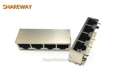 China Tab Up Low Profile Ethernet Jack J1N-0012NL 100 / 1000 Base-T 1x4 Port for sale