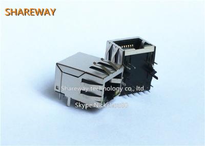 China JD0-0002NL Magnetic RJ45 Jack , Female To Female POE Magnetic Modular Jack For Switches for sale
