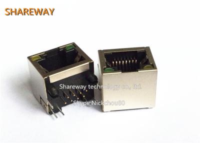 China JD2-0010 Shielded Rj45 Jack / Straight Rj45 Pcb Jack 8P8C Connector For PC for sale