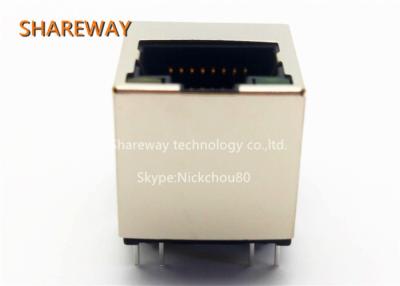 China Vertical Type Magnetic Rj45 Connector DR-MAG-1840061 With Shielded Transformer for sale