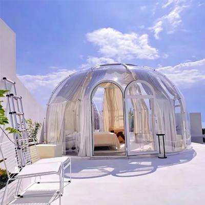 中国 LEDライトが付いている現代リゾートの泡ドームのテントの贅沢で高く健全な絶縁材 販売のため