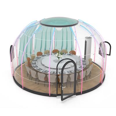 China Diameter 5.5m Small Bubble Tent PC Polycarbonate Garden Dome Bubble Tent for sale