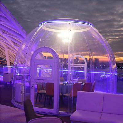 China Luxury Party Bubble Tent UV Coating With Blackout Fabric Curtain for sale