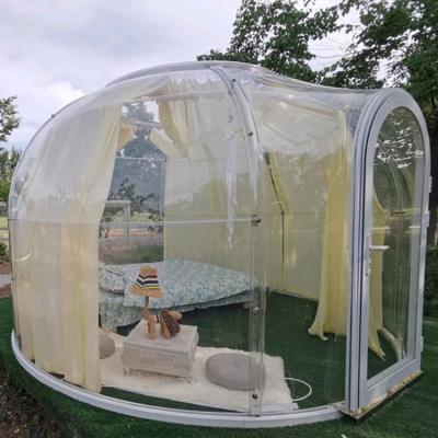 China Customized Sunroom Glass House Outdoor Aluminium Sunroom Green Geodesic Dome en venta