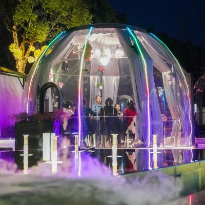 Chine Salle à manger extérieure préfabriquée imperméable à l'eau PC Domes Glamping Dome géodésique maison à vendre