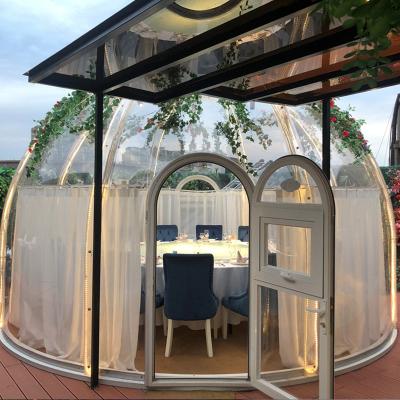China Vorgefertigte Hütte Transparente Kuppel Zelt Blasenhaus Luxus Klarhaus Kuppelhaus für die Party zu verkaufen